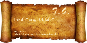 Takácsy Ottó névjegykártya