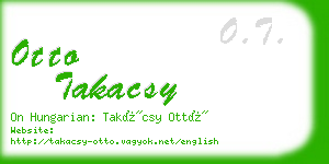 otto takacsy business card